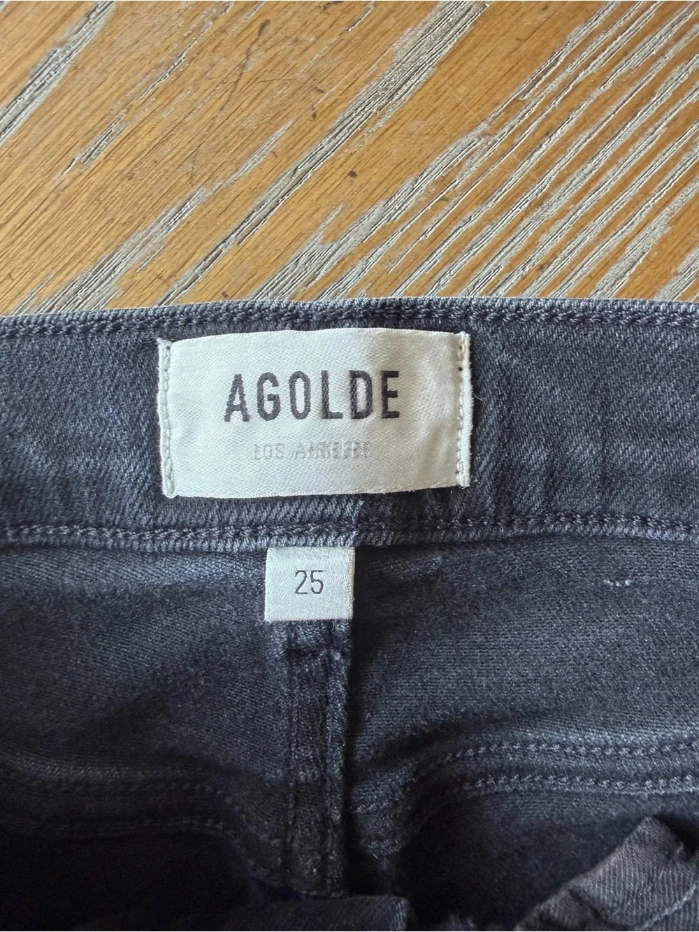 AGOLDE Sophie High Rise Skinny Jeans Size 25 Washed Black Stretch